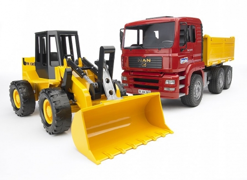 Set de joaca Camion MAN TGA si Incarcator articulat FR 130 Bruder