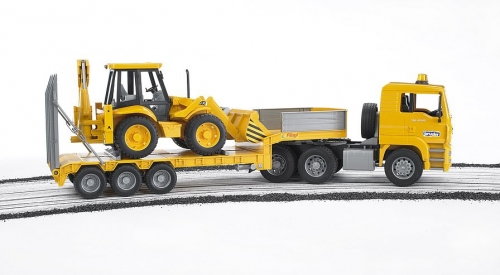 Set de joaca Camion incarcare MAN TGA si buldoexcavator JCB 4CX Bruder