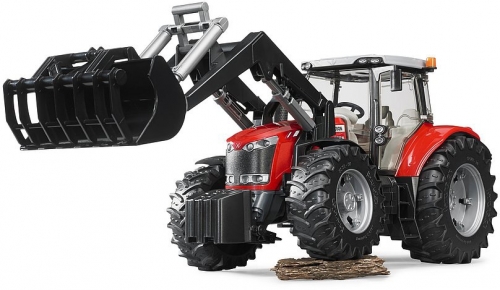 Jucarie Tractor Massey Ferguson 7624 cu incarcator frontal Bruder