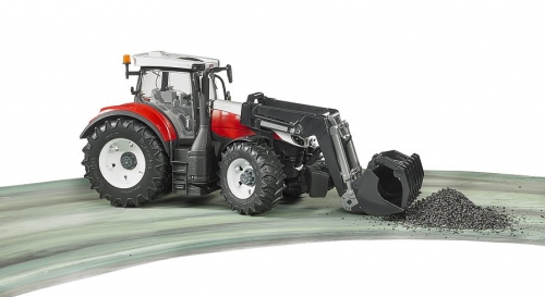 Jucarie Tractor Steyr 6300 Terrus CVT cu incarcator frontal Bruder