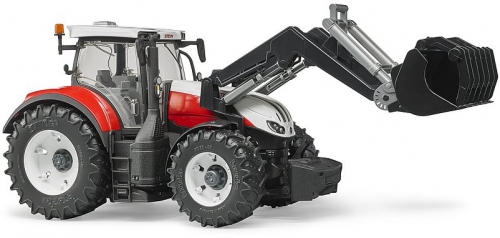 Jucarie Tractor Steyr 6300 Terrus CVT cu incarcator frontal Bruder