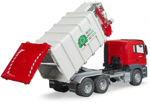 Jucarie Camion de gunoi MAN TGS cu incarcare laterala Bruder