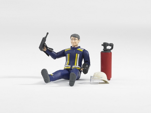 Jucarie Figurina pompier cu accesorii Bruder