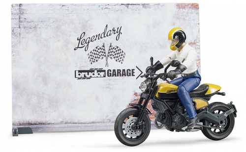 Set de joaca Service cu motocicleta Scrambler Ducati Bruder