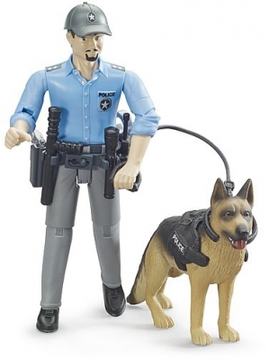 Jucarie Figurina politist cu caine Bruder