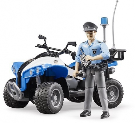 Set de joaca ATV de politie cu politist Bruder 