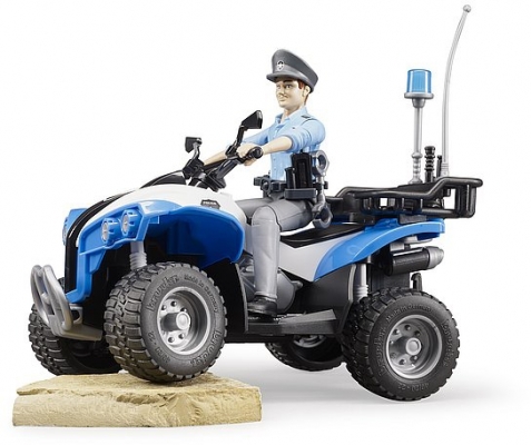 Set de joaca ATV de politie cu politist Bruder 
