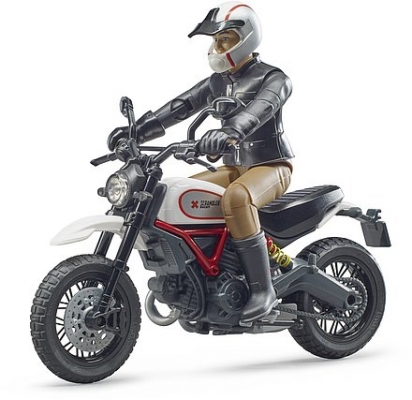 Set de joaca Motocicleta Scrambler Ducati Desert cu sofer Bruder 