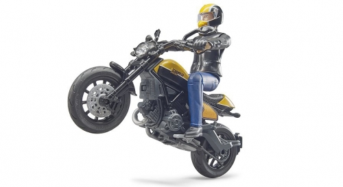 Set de joaca Motocicleta Scrambler Ducati Full Throttle cu sofer Bruder