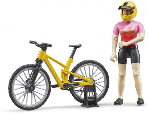 Set de joaca Figurina ciclista cu bicicleta de munte Bruder