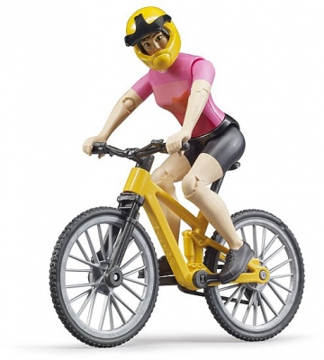 Set de joaca Figurina ciclista cu bicicleta de munte Bruder