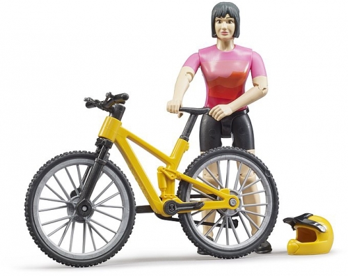 Set de joaca Figurina ciclista cu bicicleta de munte Bruder 