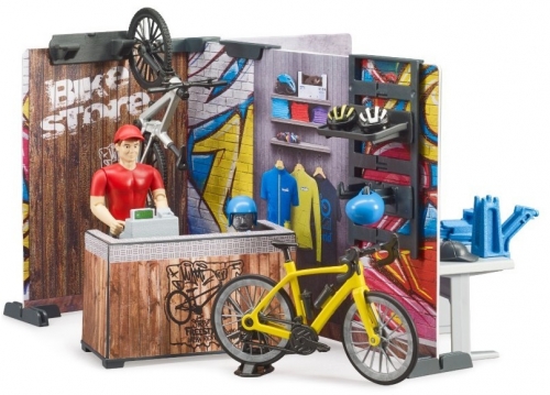 Set de joaca Service si magazin de biciclete Bruder