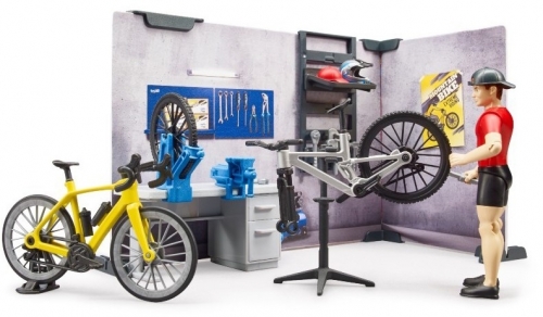 Set de joaca Service si magazin de biciclete Bruder