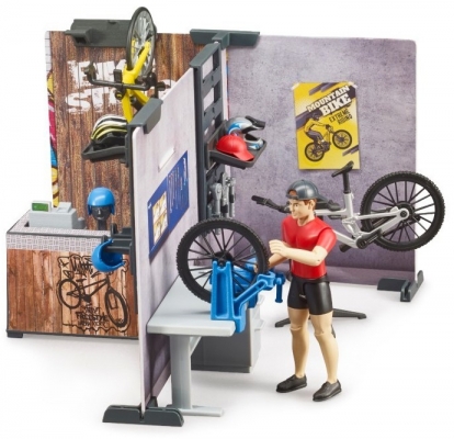 Set de joaca Service si magazin de biciclete Bruder