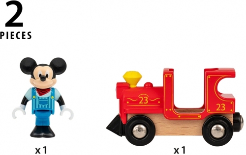 Mickey Mouse cu locomotiva BRIO