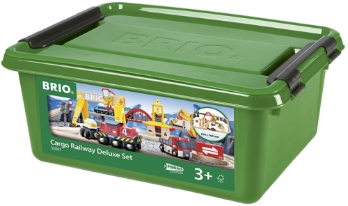 Set deluxe cale ferata cu trenuri de marfa BRIO
