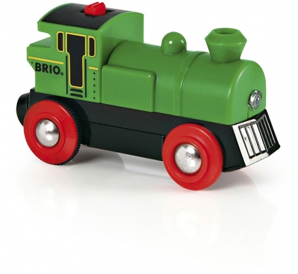 Locomotiva mica verde cu baterii BRIO