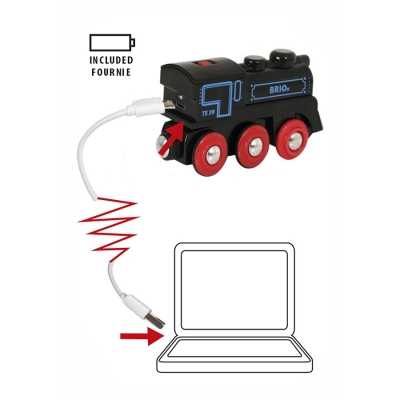 Locomotiva reincarcabila cu cablu USB BRIO