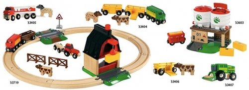 Set tren la ferma BRIO