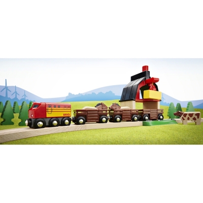 Set tren la ferma BRIO
