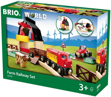 Set tren la ferma BRIO