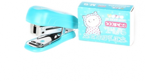 Mini capsator 24/6, diverse culori, include o cutie de capse, So many cats M&G