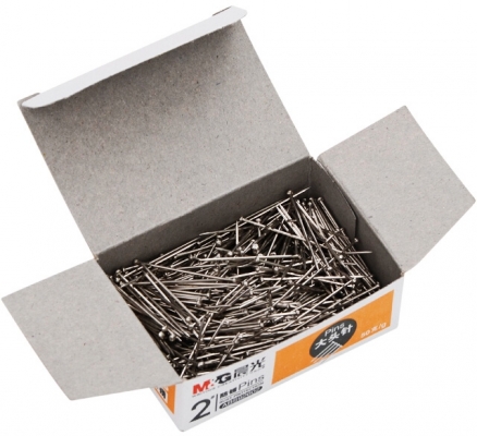 Ace cu gamalie, argintii, nichelate, numar 2, cutie 50g M&G