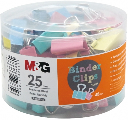 Clips colorat 25mm, 48 bucati/cutie M&G