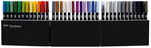Marker caligrafic 2 in 1, ABT Dual Brush Pen, Combo Colours, 108 culori/set Tombow
