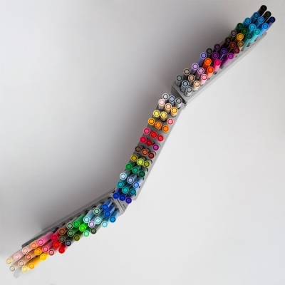 Marker caligrafic 2 in 1, ABT Dual Brush Pen, Combo Colours, 108 culori/set Tombow