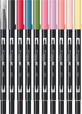 Tombow ABT Dual Brush Pen 10 set, Manga Shojo Colours