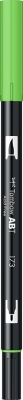 Marker caligrafic 2 in 1, ABT Dual Brush Pen, willow green Tombow