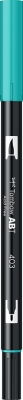 Marker caligrafic 2 in 1, ABT Dual Brush Pen, bright blue Tombow
