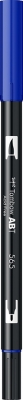 Marker caligrafic 2 in 1, ABT Dual Brush Pen, deep blue Tombow