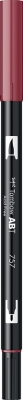 Marker caligrafic 2 in 1, ABT Dual Brush Pen, port red Tombow
