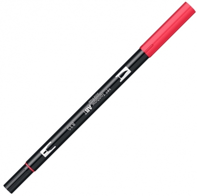 Marker caligrafic 2 in 1, ABT Dual Brush Pen, persimmon Tombow
