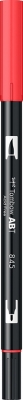 Marker caligrafic 2 in 1, ABT Dual Brush Pen, carmine Tombow