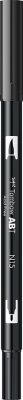 Marker caligrafic 2 in 1, ABT Dual Brush Pen, black Tombow