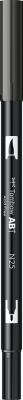 Marker caligrafic 2 in 1, ABT Dual Brush Pen, lamp black Tombow