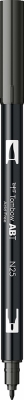 Marker caligrafic 2 in 1, ABT Dual Brush Pen, lamp black Tombow