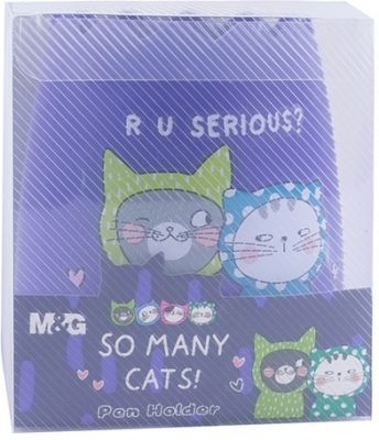 Suport instrumente de scris, So many cats, plastic, M&G
