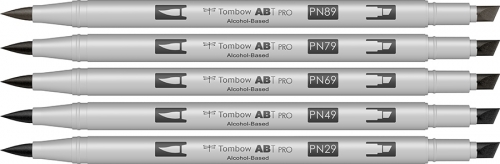 Markere ABT Pro 5 culori Warm Gray Tombow