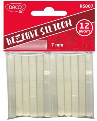 Rezerva silicon de lipit Lipiciosul mic, 7 mm, 12 buc/set Daco