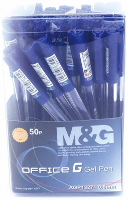 Pix stick economic cu gel, albastru, 0.5mm, M&G 