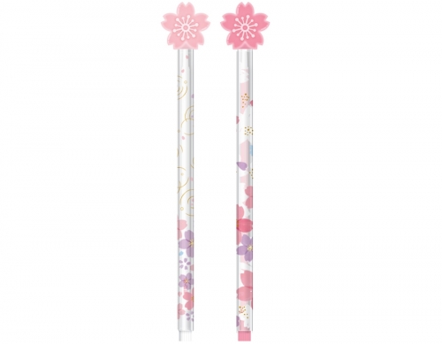 Pix cu gel, Sakura Time, capac totem floare, albastru, 0.5 mm, M&G