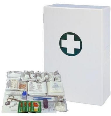 Trusa de prim ajutor din plastic, de perete 40 x 27,5 x 12,7 cm, continut BIROU