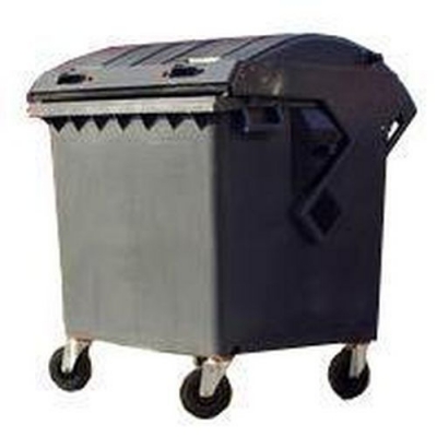 Pubela de exterior din plastic pentru deseuri sortate, volum 1100 l, neagra