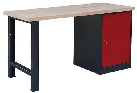 Masa de atelier Weld cu dulapior, 80 cm, 84 x 150 x 68,5 cm, antracit