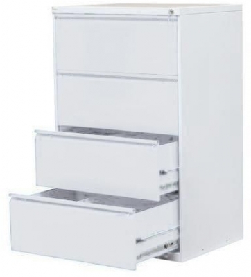 Clasificator metalic cu doua randuri A4 Exe, 4 sertare, gri deschis